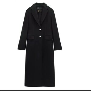 New Zara Manteco Classic long wool elegant coat